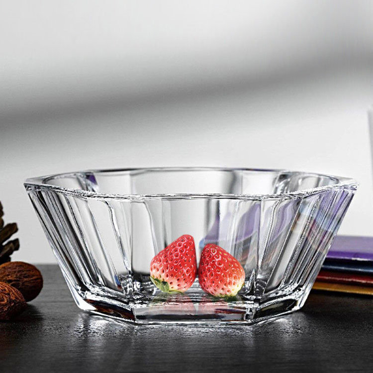 Turkey imported NUDE lead-free glass salad bowl European dessert plate Fruit plate Household dessert plate small