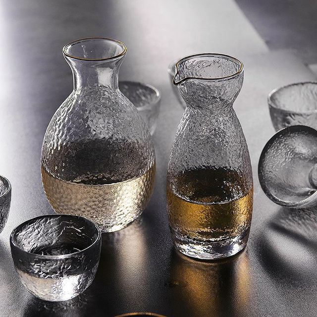 Wine Wine Pot Processing Day Style Creative Hammer with transparent liquor Wine Glass Clear Wine Pot small wine Rinder Rinder