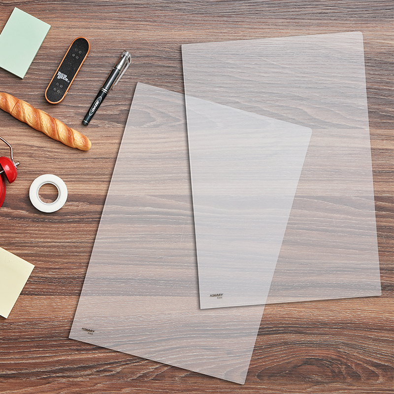 L-shaped folder E310 thickened transparent A4 monolithic file set 30-pack Kingdeli E310-22 Office stationery information report folder E355 E356 Resume folder file bag