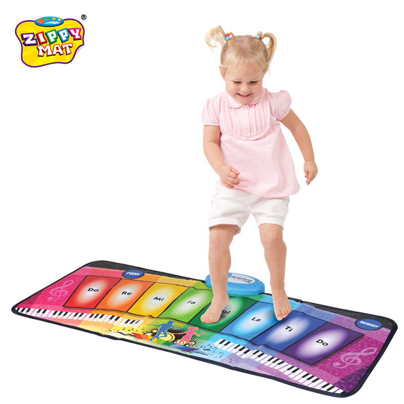 Xinling children's video game climbing pad foot pedal dance music mini rainbow electronic piano carpet toy