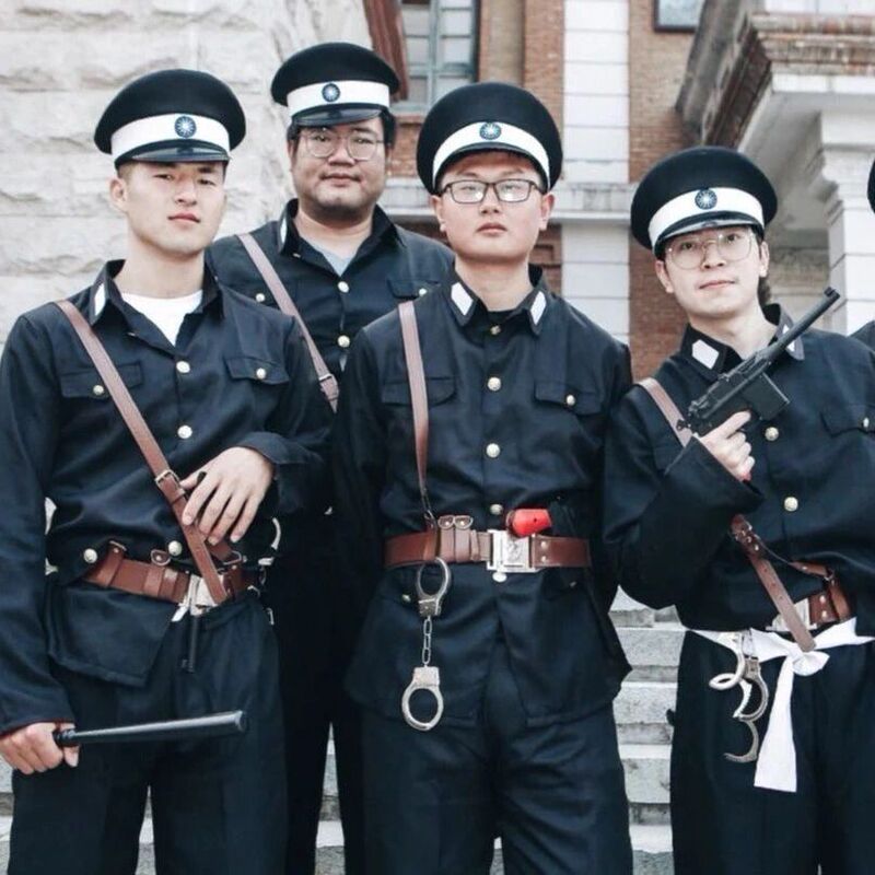 Republic of China Groomsmen Costume, Funny Police Uniform, Stage Drama, Film, Annual Meeting, Skit Performance Costume Republic of China Groomsmen Costume, Funny Police Uniform, Stage Drama, Film, Annual Meeting, Skit Performance Costume
