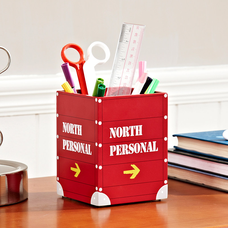 Children Pen Holder Large Capacity Creative Furnishing Decorations Pendulum Pieces Book House Personality Tabletop Stationery European-style Containing Box-Taobao