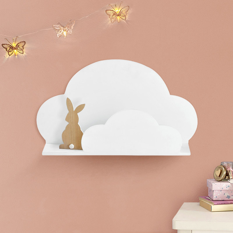 Cloud shelf children's room wall hanging wall ins wind creative wooden decorative shelf decorative shelf storage shelf