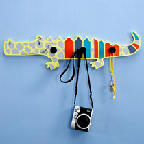 Mitu baby door decoration creative adhesive hook crocodile cartoon nail-free hook hook child room rack