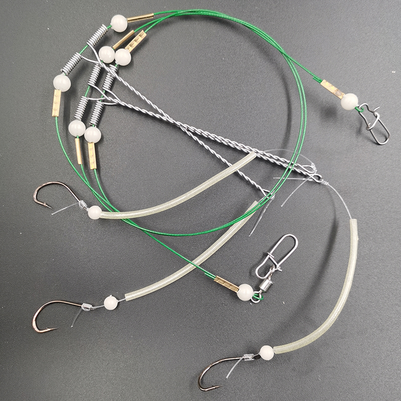 Sea Fishing Luminous Fish Hook White Fruits Special Steel Wire Anti-Twist yellow Borrooster luminous lured fish bunches anti-biting bass