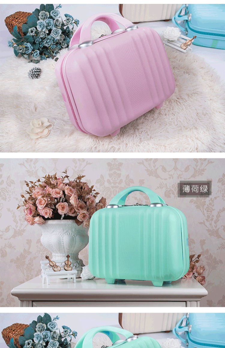 Hộp nhỏ túi 14 inch hành lý xách tay nữ hộp lưu trữ mỹ phẩm 16 inch dung lượng lớn mini du lịch mỹ phẩm vali 24 inch