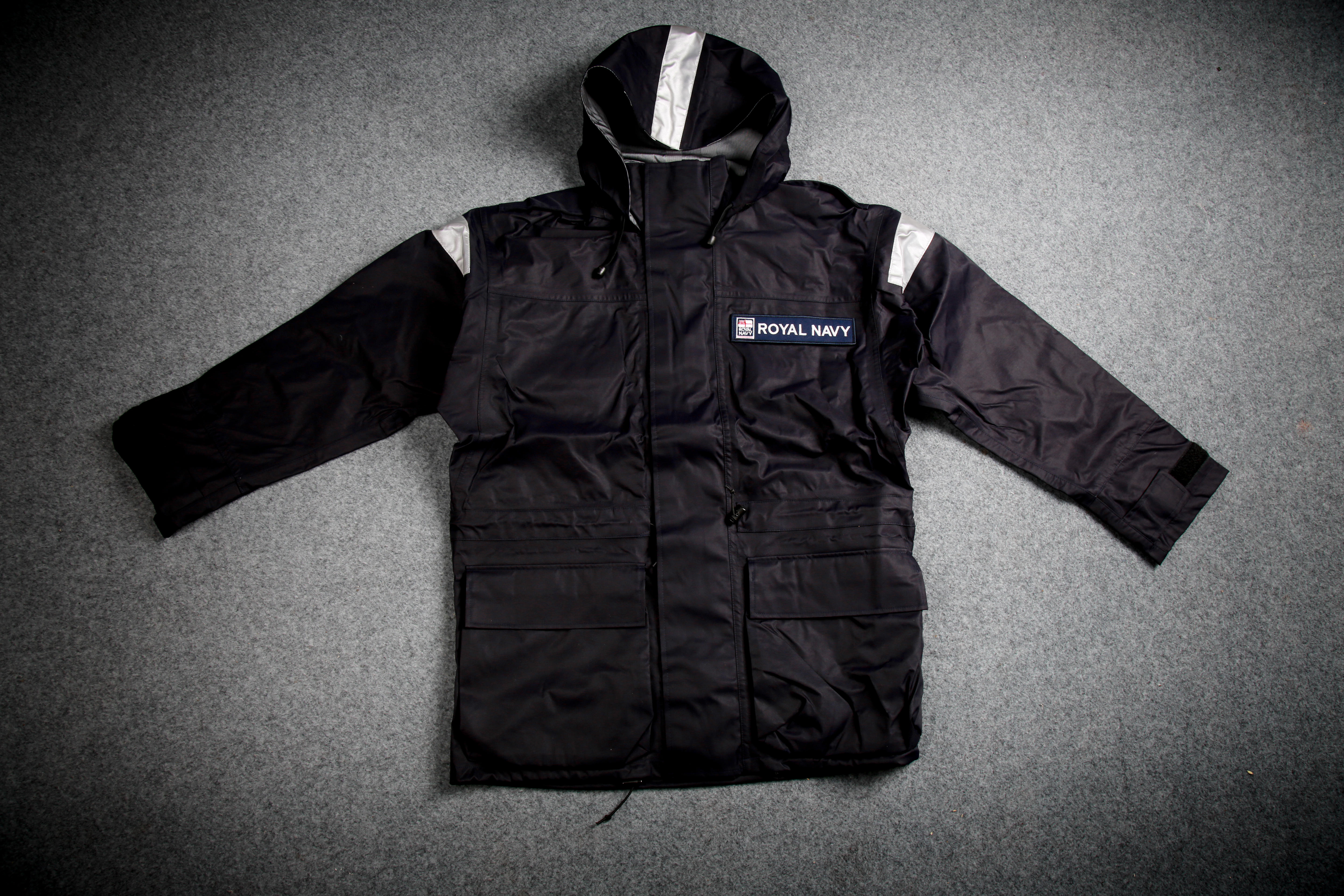 The new Royal Navy royal navy all-climate storm jacket is new and rare in the GTX