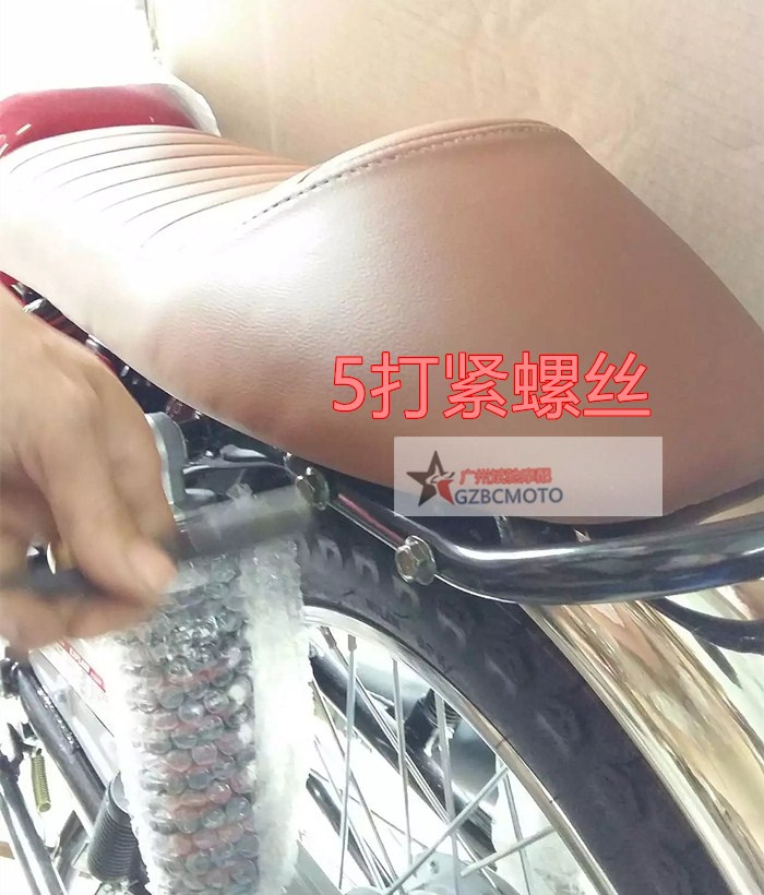 Đuôi xe máy sửa đổi retro CG125U ống XFZJ cho sửa đổi phía sau cánh tay vịn phía sau kệ phía sau khung inox xe lead
