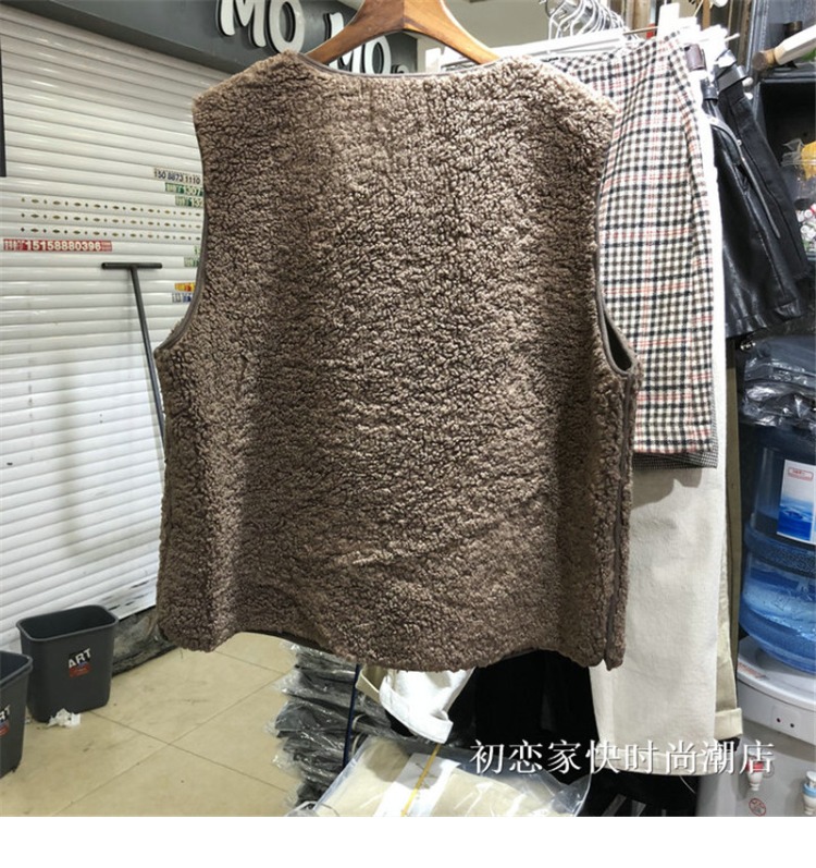 Châu Âu ga mùa thu giản dị vest vest nữ phiên bản Hàn Quốc của áo vest không tay ngắn cổ tròn vest vest áo vest nữ hàng hiệu