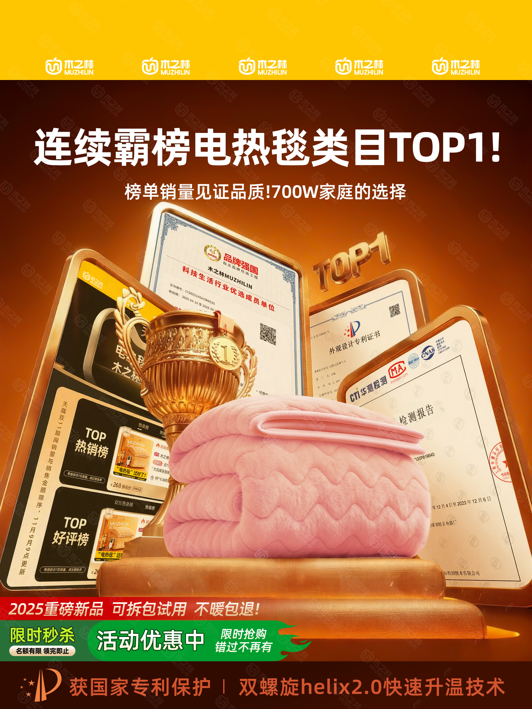 Electric Blanket with Dual Control Temperature Switch, 2026 New Model, Thickened Electric Mattress for Single Person, Genuine Product from Official Flagship Store