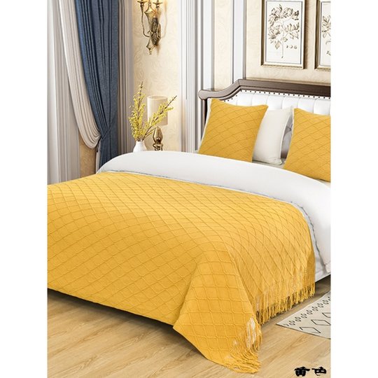 民宿酒店宾馆公寓轻奢针织床旗床尾巾毯子沙发毯北欧高档家用床盖