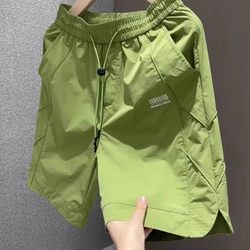Summer New Trendy Versatile Sports Casual Embroidered Men's Lightweight Breathable Fashionable Loose Quick-Drying Five-Point Shorts