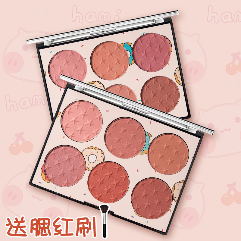 missrose six colors blush pan nude makeup natural sunburn women multicolored high light repair integrated disc 2021 new