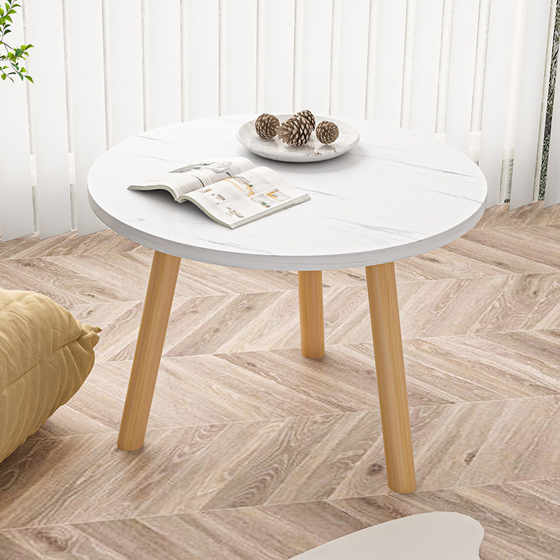 Day Style Living Room Round Small Tea Table Tennis Red small family Balcony Tea Table Small Table Modern Minima Home Small Tea Table