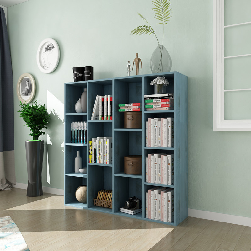 Simple modern creative bookshelf Bookcase Free combination Student simple bookcase Living room storage floor-to-ceiling cabinet