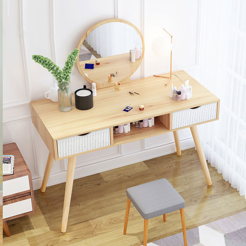 Nordic dresser bedroom small family simple modern makeup table INS wind web celebrity mirror makeup table economy model
