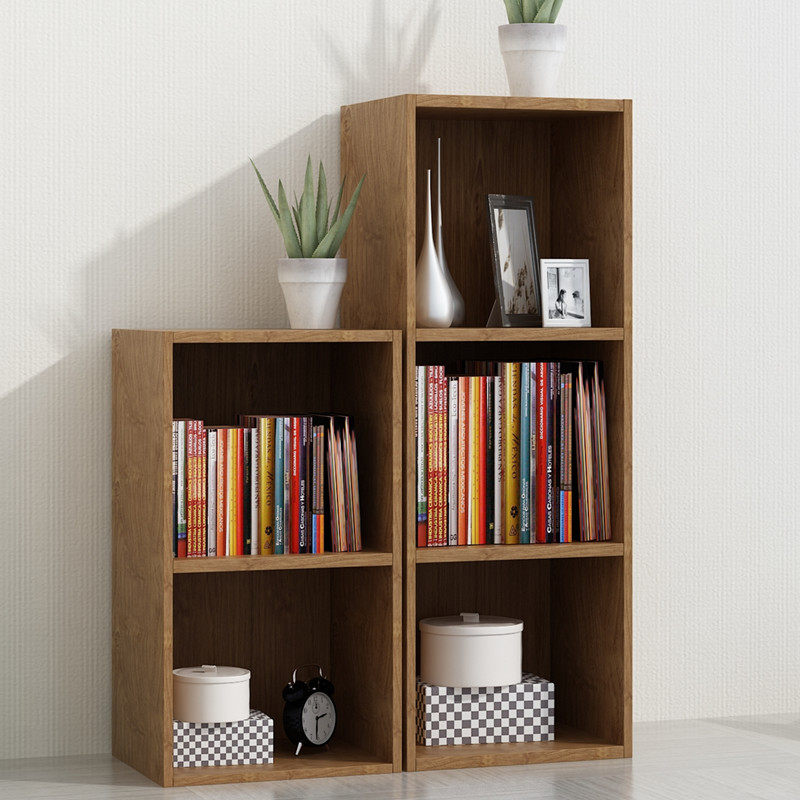 Bookcase Bookcase Shelves Landing Children's shelves shelves Small cupboards shelves Contained Cabinets Free Combination Plaid Cabinets