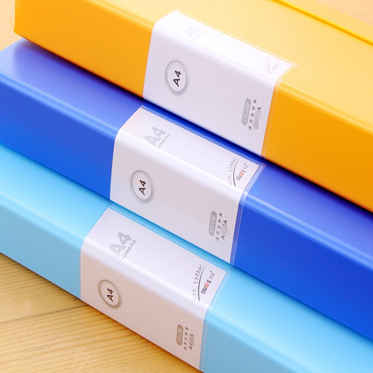 Korea Colour information book loose-leaf 30 holes full metal containing clip A4 inserts page file bag transparent student paper clip