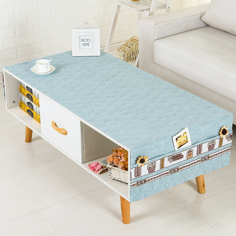 Household rectangular tea table Cloth tea table cover Simple living room Chinese tea table tablecloth Cloth tea table cover