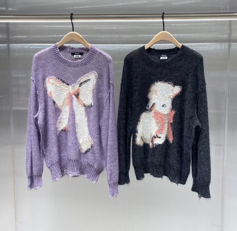 【Mag Collaboration】Authentic Sweater 2026 Winter New Arrival Contains Mohair and Sheep Wool Mbf4Swt022
