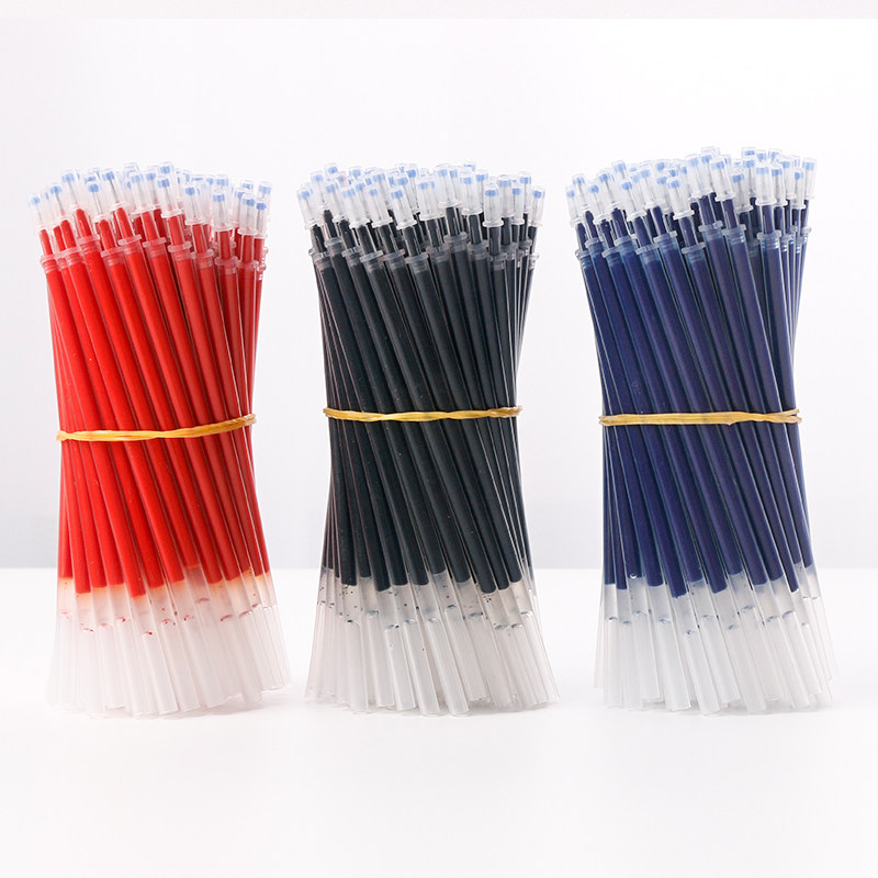 Neutral refill students use 0 5 red full needle tube water-based pen 0 38 black bullet head neutral pen refill