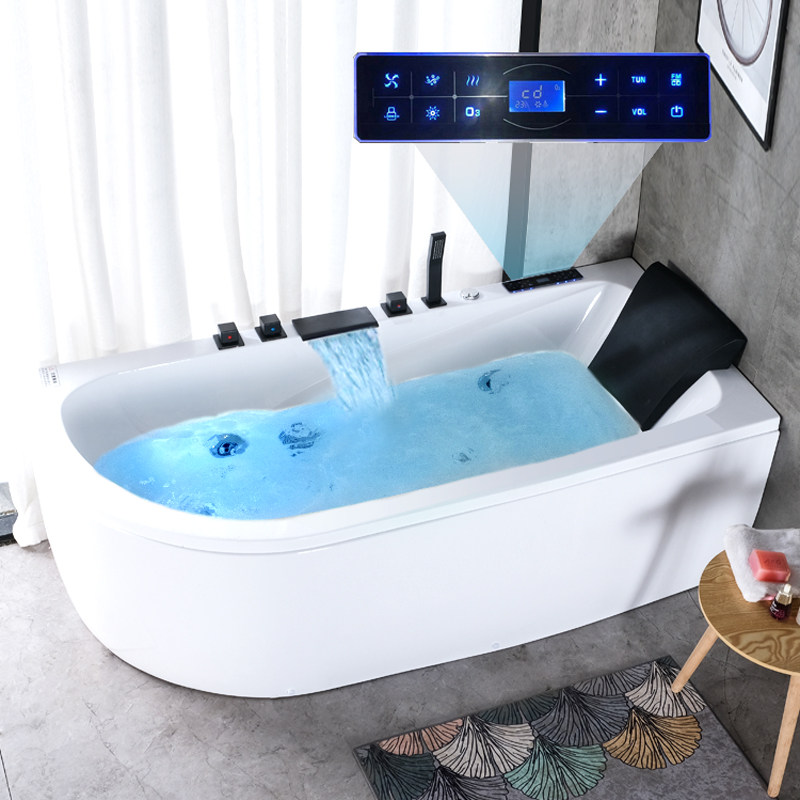 Household adult acrylic freestanding bath hotel smart constant temperature heated surf jacuzzi toilet basin