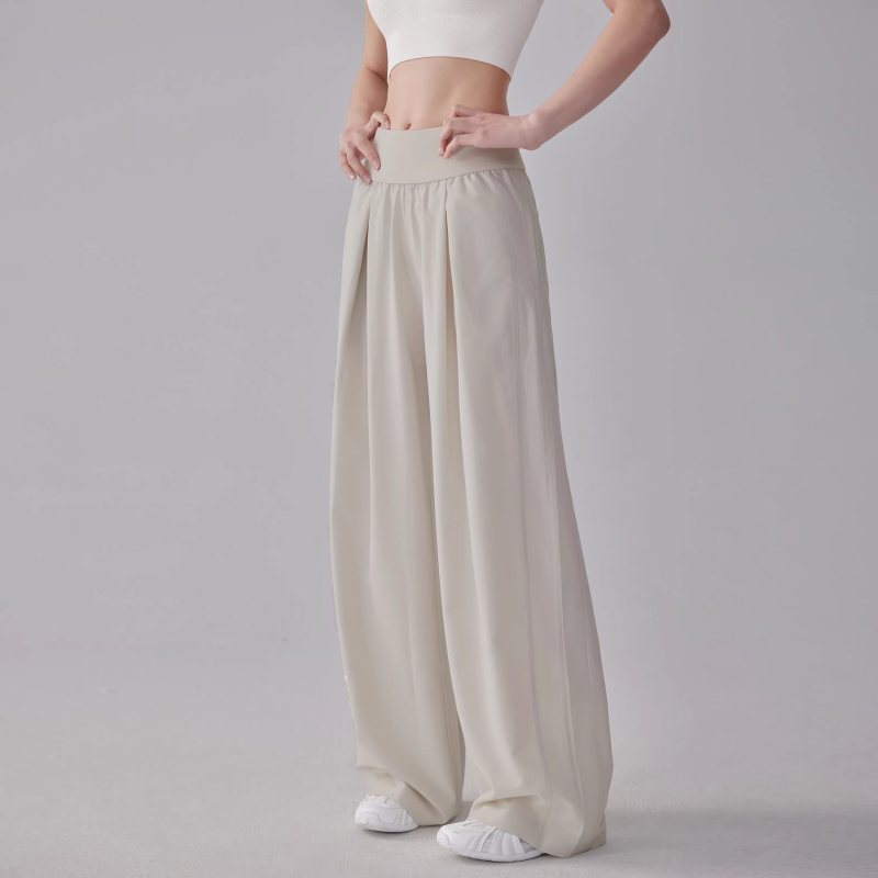 Lulu Vuru Women's Sports Pants Spring and Summer New Style Drapey Loose Cool Straight Wide-Leg Running Fitness Yoga Pants Lulu Vuru Women's Sports Pants Spring and Summer New Style Drapey Loose Cool Straight Wide-Leg Running Fitness Yoga Pants