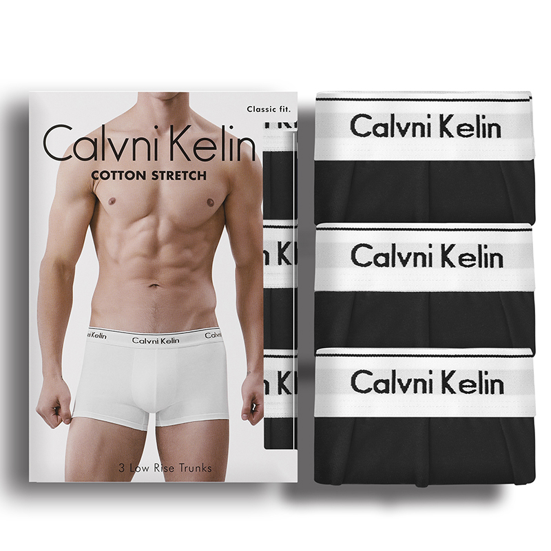 Authentic Men's Underwear, Pure Cotton, Three-Piece Gift Box, Comfortable Boxer Briefs, Large Size