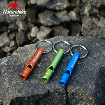 Outdoor mountain climbing wild survival whistle childrens life-saving whistle high frequency portable aluminum alloy life-saving whistle camping equipment