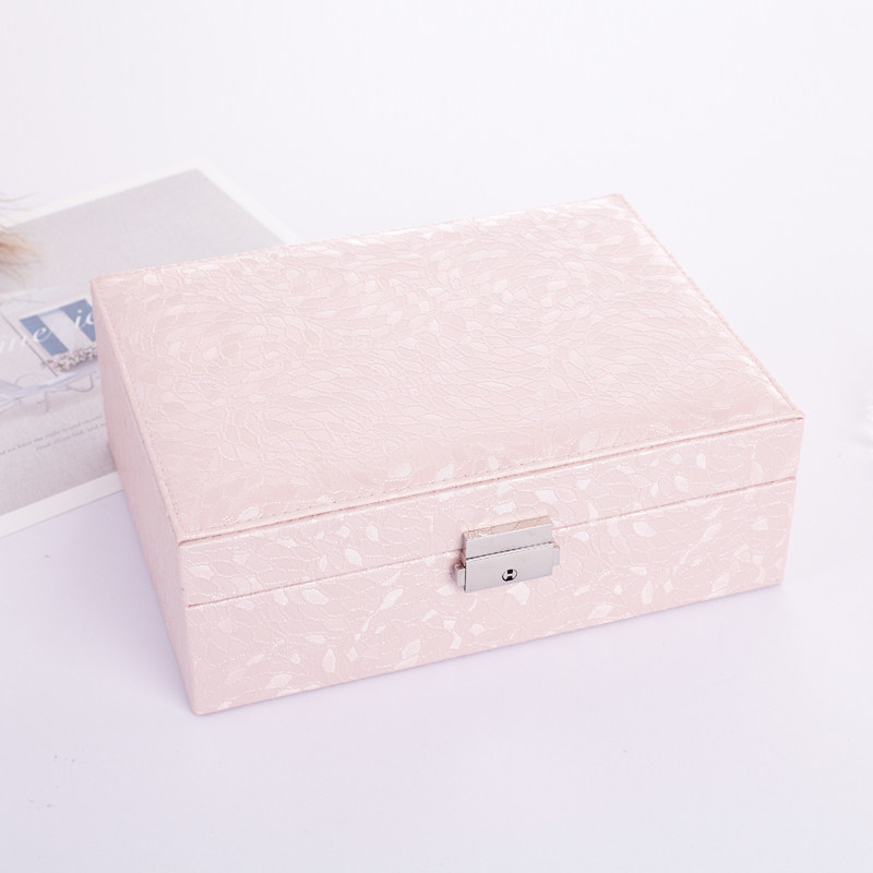 High-grade exquisite jewelry box children's hand jewelry storage box with lock bracelet watch jewelry box storage box