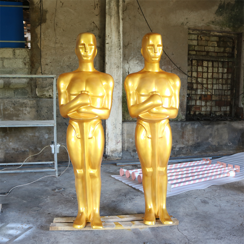 Resin FRP spot Oscar Golden Sculpture Size Sculpture Photography Character Golden Four Optional