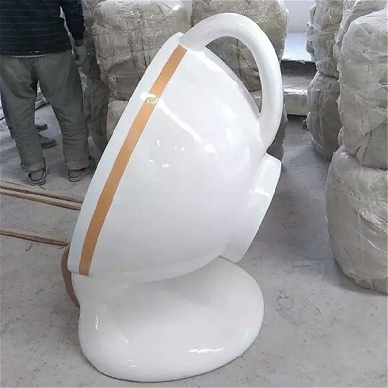 Glass fiber coffee cup Leisure chair Milk Tea Cup Large Mall Showroom Lounge Seating Professional Furniture Customised