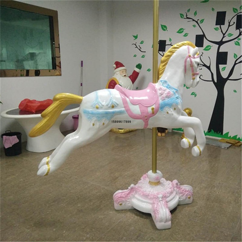 Spot rotating Trojans unicorn Sculpture Pendulum Wedding wedding photo Photography props Painted Horse Festival Festivities-Taobao