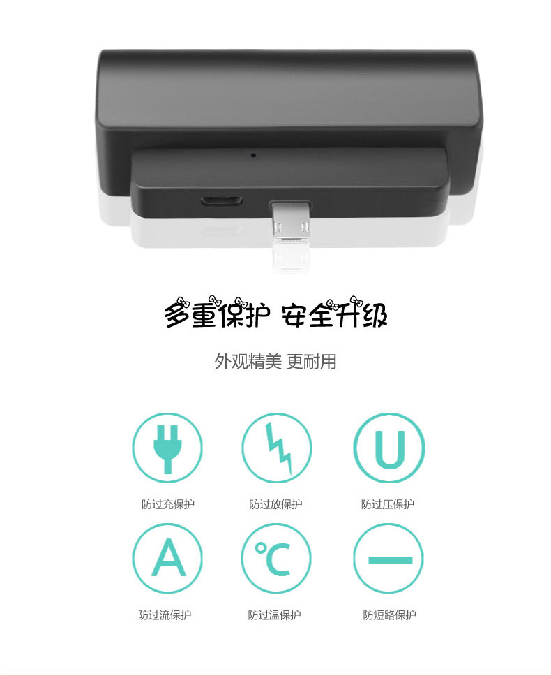 Điện thoại di động nhỏ gọn đi kèm với giao diện dòng Apple 6iPhone7 Kho báu sạc khẩn cấp phổ thông Android - Ngân hàng điện thoại di động sạc dự phòng xiaomi 10000mah