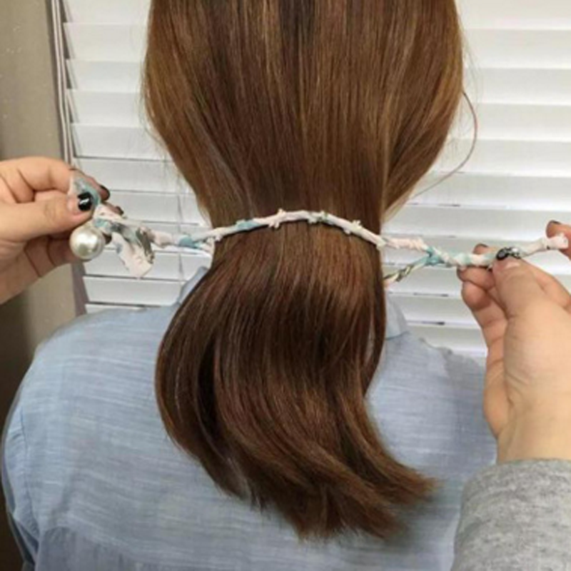 Korean-style hair braiding headdress meatball head donut hairdo bract head artifact headdress clip hair rope headband