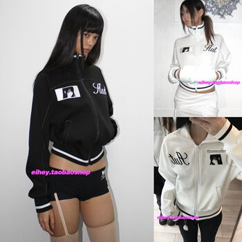 Eihey spring new girls printed striped contrasting short slim coat long-sleeved sports jacket for women