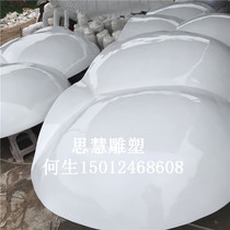 Customized large glass fiber reinforced plastic cloud seat sculpture creative white leisure seat ornaments sculpture outdoor seat