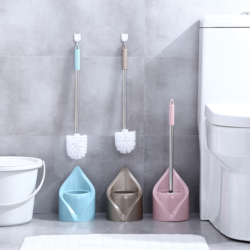 Stainless steel handle with base Creative toilet brush Home Makeup Room Toilet Brush Toilets No Dead Ends Clean Toilet Cleaning Brush