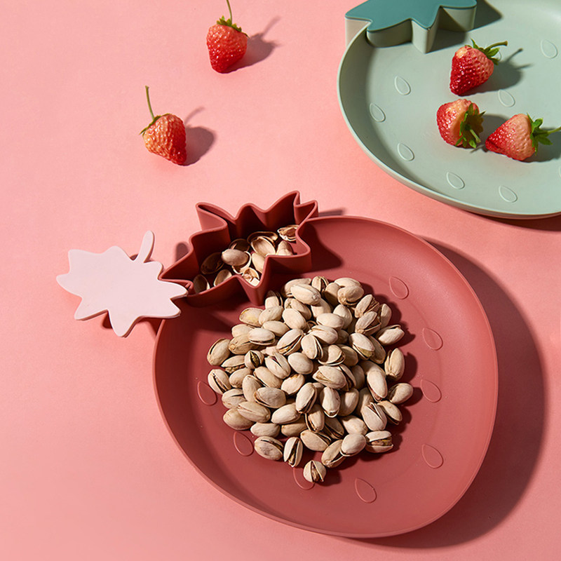 Plastic fruit plate snack melon seed plate Nordic minimalist home living room coffee table dessert plate fruit pot candy dried fruit plate