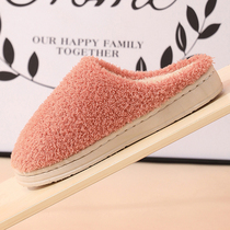 Winter non-slip cotton slippers 2021 new thick bottom house indoor thickened warm adding fluff suede slippers