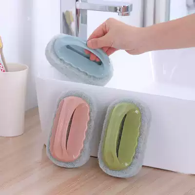 Sponge brush bowl washing dishes kitchen supplies Brush pan stain removal artifact magic wipe descaling cleaning cloth