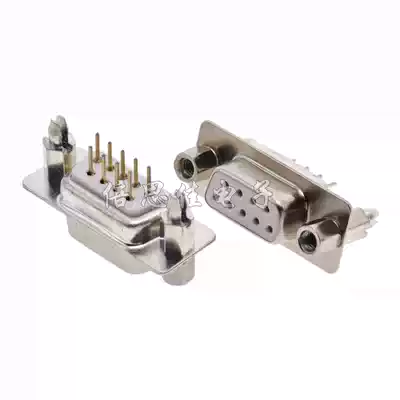 DB9 female harpoon DP9 needle riveting lock harpoon type DB9 female head with fixed screw post white glue RS232 socket