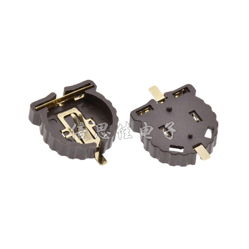 BS-1220-2 battery holder connector CR1220 patch button battery holder pin gold-plated high temperature resistance