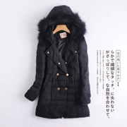 Khuyến mãi chống mùa Real lông cổ áo lông gấu trúc 85% vịt trắng xuống áo khoác nữ dài mùa đông mới áo khoác rộng
