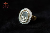 (Hua Shengxing) jumping small diamonds happy diamonds fun antique rings Western reflux