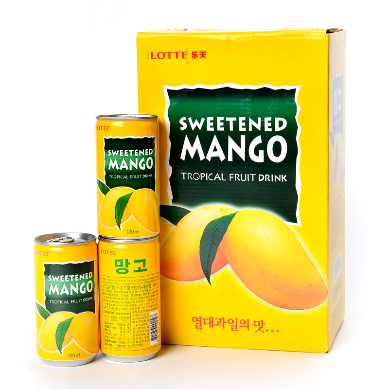 South Korea importlotte Lotte Mango juice drink 180ml x 15 cans of fruity beverage summer drinks.