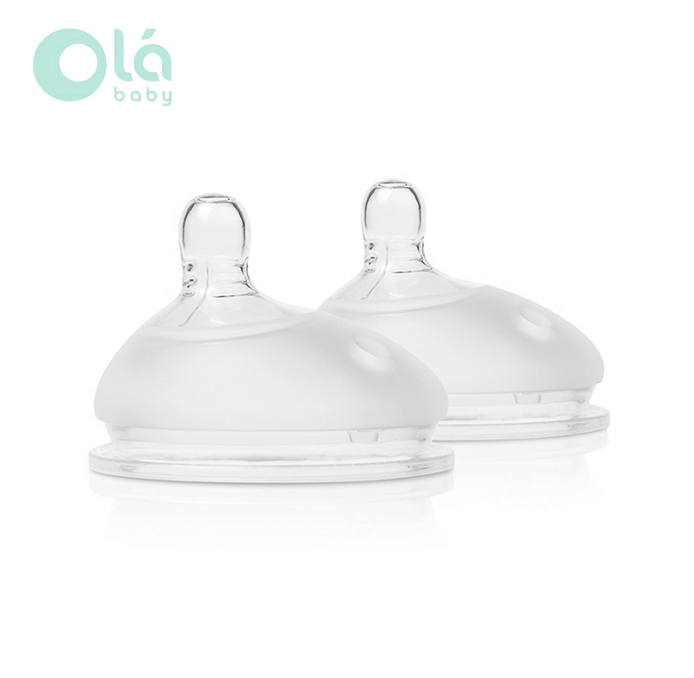 American olababy Eulla Baby Silicone Pacifier Baby Emulation Breast Milk Baby Anti-Flatbed Gas Nipple Two