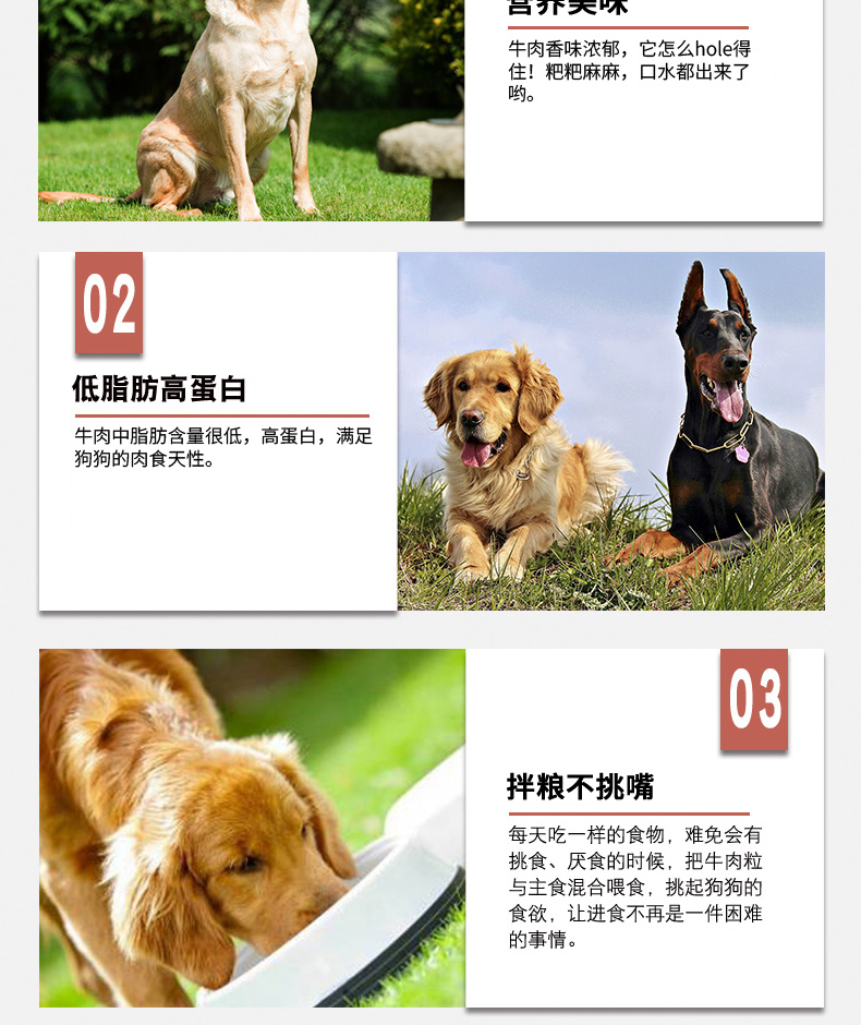 Lusi Dog Beef Stick Beef Grain Beef Golden Golden Đào tạo Phần thưởng cho thú cưng Molar Dog Snacks thức ăn khô cho chó