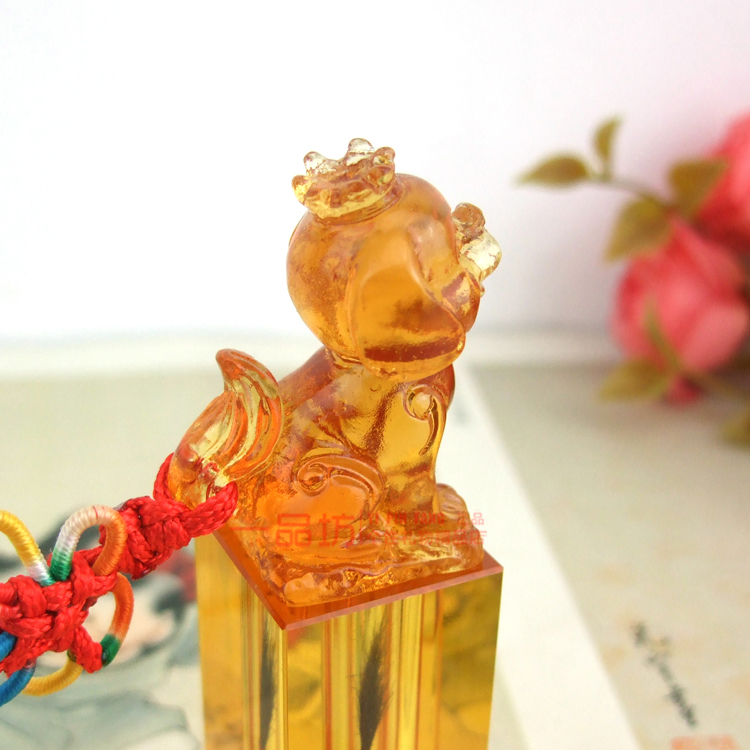 Pha lê thủy tinh Chó hoàng năm lưu niệm em bé tóc con dấu DIY tóc thai nhi sơ sinh dây rốn rụng răng sản xuất - Quà lưu niệm cho bé / Sản phẩm cá nhân quà sinh nhật cho bé gái 2 tuổi