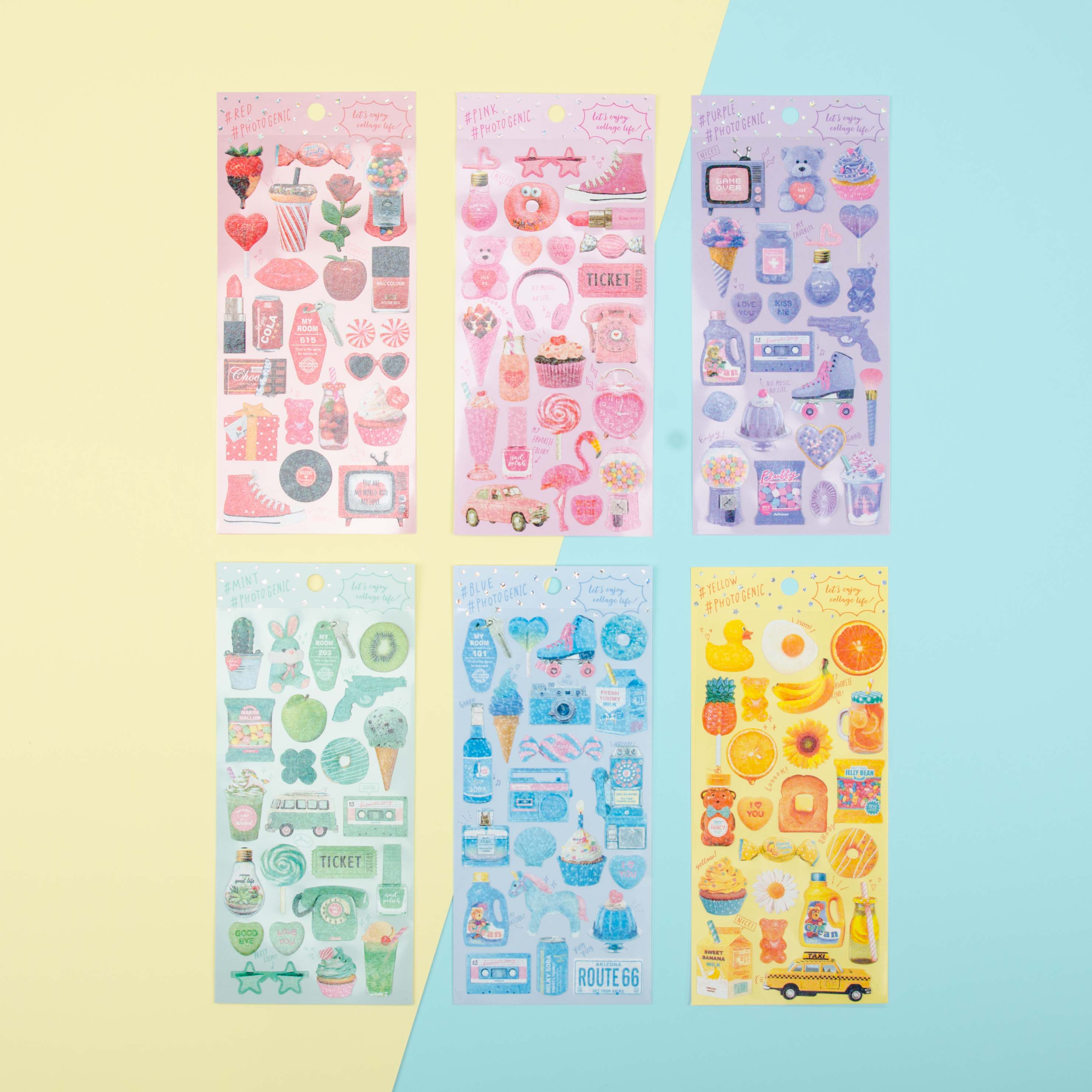 Japan Qlia Creative Pearlescent Stationery Cute Hand Ledger Adorned Colorful Paper Stickers